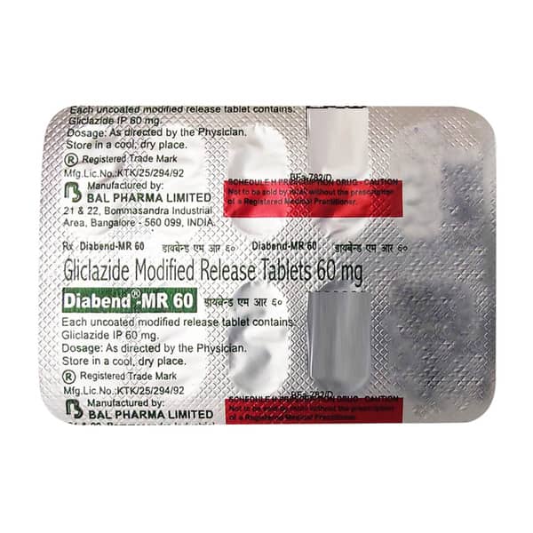 Diabend Mr 60mg Strip Of 10 Tablets