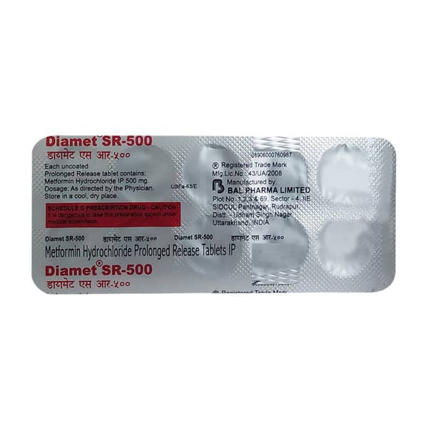 Diamet Sr 500Mg Strip Of 10 Tablets