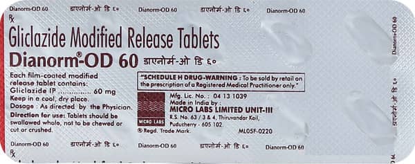 Dianorm Od 60mg Strip Of 10 Tablets