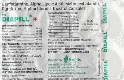 New Diapill Strip Of 10 Capsules