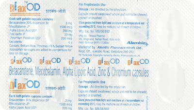 Diax Od Strip Of 10 Capsules