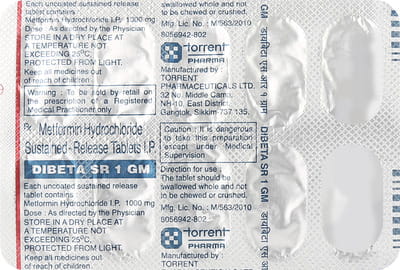 Dibeta Sr 1gm Strip Of 10 Tablets