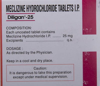 Diligan 25mg Strip Of 15 Tablets