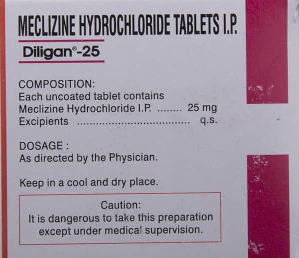 Diligan 25mg Strip Of 15 Tablets
