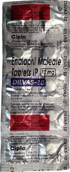Dilvas 10mg Strip Of 10 Tablets