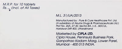 Dilvas 10mg Strip Of 10 Tablets