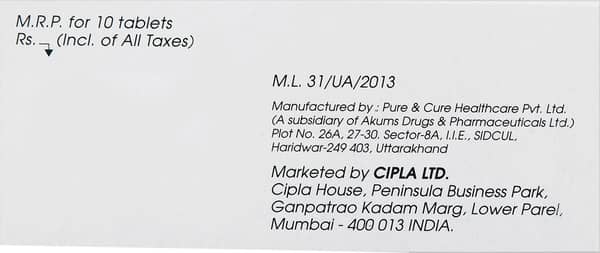 Dilvas 2.5mg Strip Of 10 Tablets