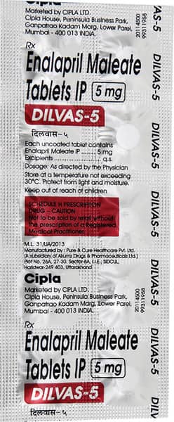 Dilvas 5mg Strip Of 10 Tablets