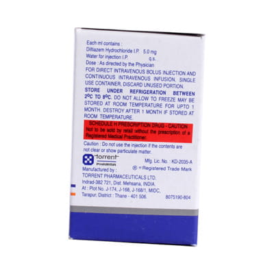 Dilzem Iv 25mg Vial Of 5ml Injection