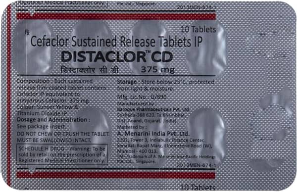 Distaclor Cd 375mg Strip Of 10 Tablets