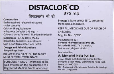Distaclor Cd 375mg Strip Of 10 Tablets
