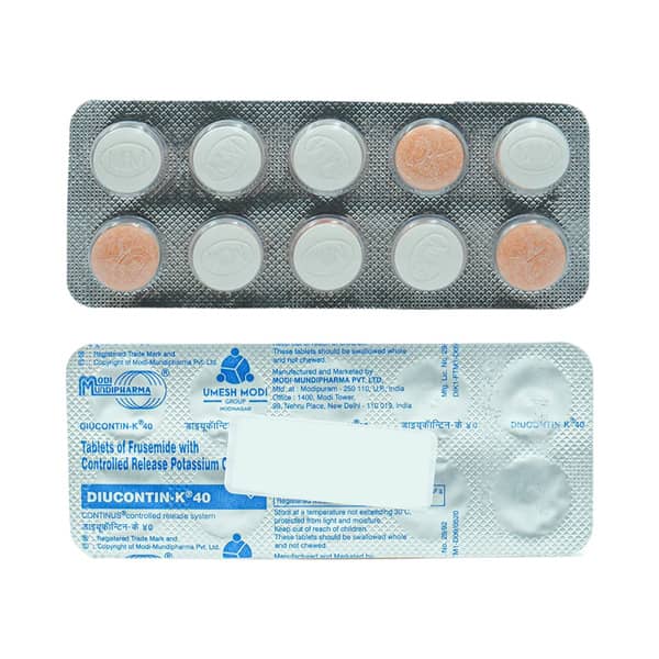 Diucontin K 40Mg Strip Of 10 Tablets
