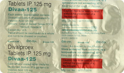Divaa 125mg Strip Of 10 Tablets