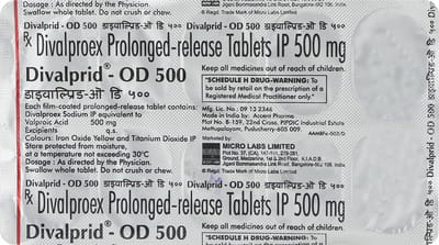 Divalprid Od 500mg Strip Of 10 Tablets