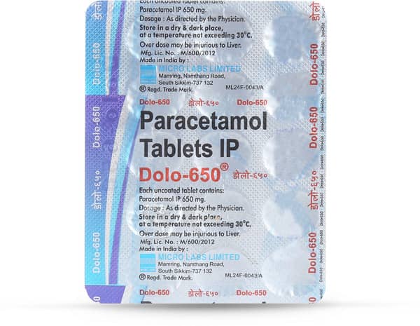 Dolo 650Mg Strip Of 15 Tablets