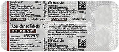 Dolokind 100mg Strip Of 10 Tablets