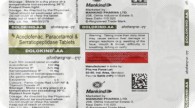 Dolokind Aa Strip Of 10 Tablets