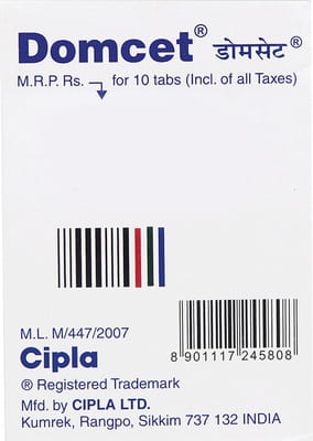 Domcet Strip Of 10 Tablets