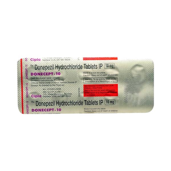Donecept 10mg Strip Of 10 Tablets