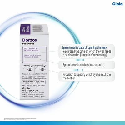 Dorzox Bottle Of 5ml Eye Drops