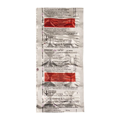 Doxcef Cv Dt 100mg Strip Of 10 Tablets