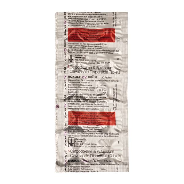 Doxcef Cv Dt 100Mg Strip Of 10 Tablets