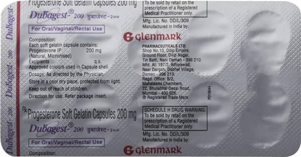 Dubagest 200Mg Strip Of 10 Capsules