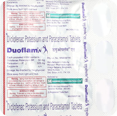 Duoflam N Strip Of 15 Tablets
