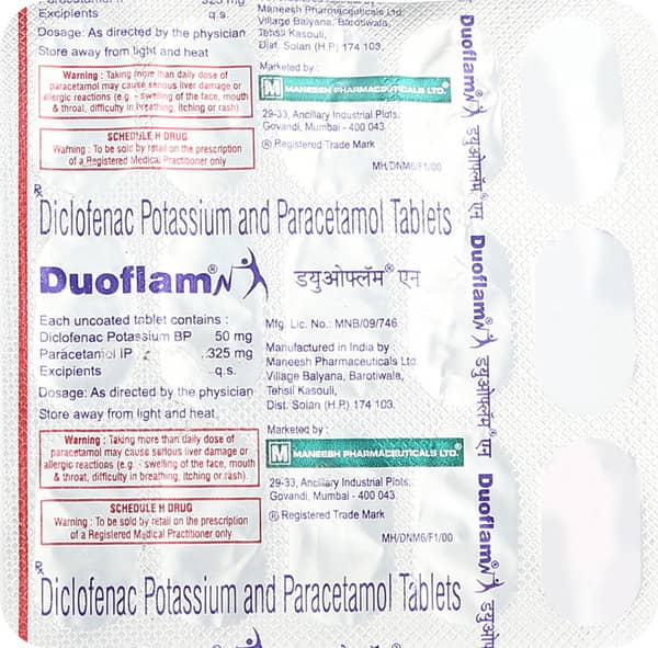 Duoflam N Strip Of 15 Tablets