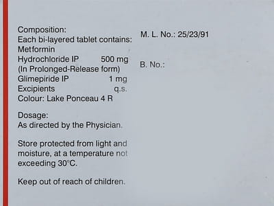 Duopil 1/500mg Strip Of 10 Tablets