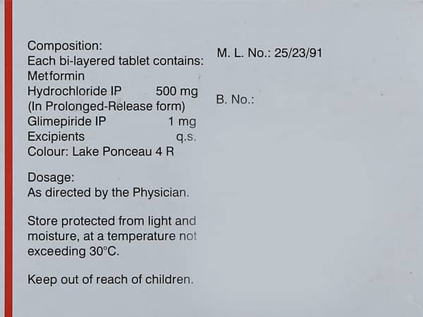 Duopil 1/500mg Strip Of 10 Tablets