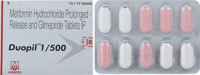 Duopil 1/500mg Strip Of 10 Tablets