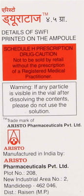Durataz 4.5gm Dry Vial Of 1 Powder For Injection