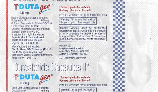 Dutagen 0.5mg Strip Of 10 Capsules