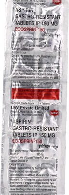Ecosprin 150mg Strip Of 14 Tablets