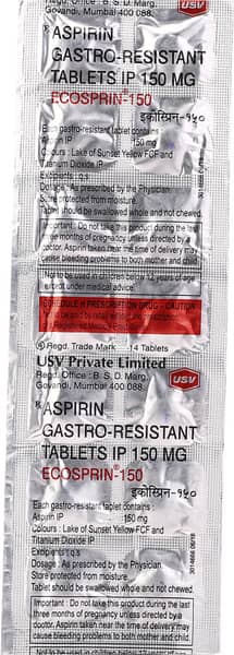 Ecosprin 150Mg Strip Of 14 Tablets