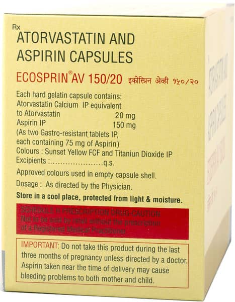 Ecosprin Av 150/20Mg Strip Of 10 Capsules