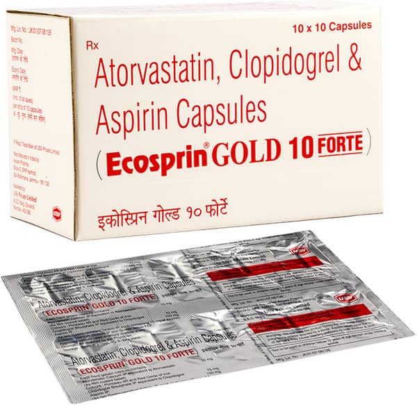 Ecosprin Gold 10mg Forte Strip Of 10 Capsules