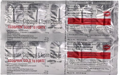 Ecosprin Gold 10mg Forte Strip Of 10 Capsules