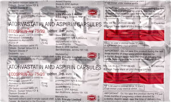 ईकोस्प्रिन एवी 75/20 कैप्सूल