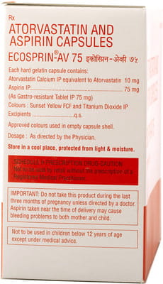 Ecosprin Av 75mg Strip Of 15 Capsules