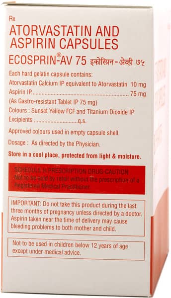 Ecosprin Av 75Mg Strip Of 15 Capsules