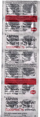 Ecosprin 75mg Strip Of 14 Tablets
