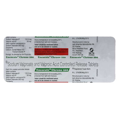 Encorate Chrono 200mg Strip Of 10 Tablets