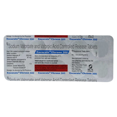 Encorate Chrono 300mg Strip Of 10 Tablets
