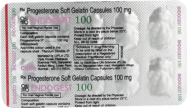 Endogest 100mg Strip Of 10 Capsules