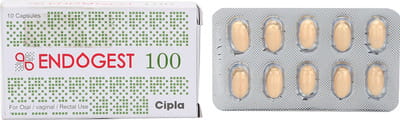 Endogest 100mg Strip Of 10 Capsules