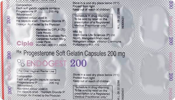 Endogest 200mg Strip Of 10 Capsules