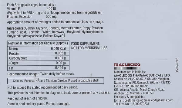 Ensules Plus Strip Of 10 Softgel Capsules (Red)