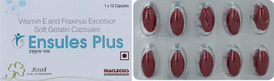 Ensules Plus Strip Of 10 Softgel Capsules (Red)